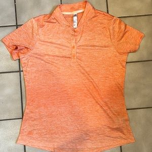 Adidas orange golf polo size m